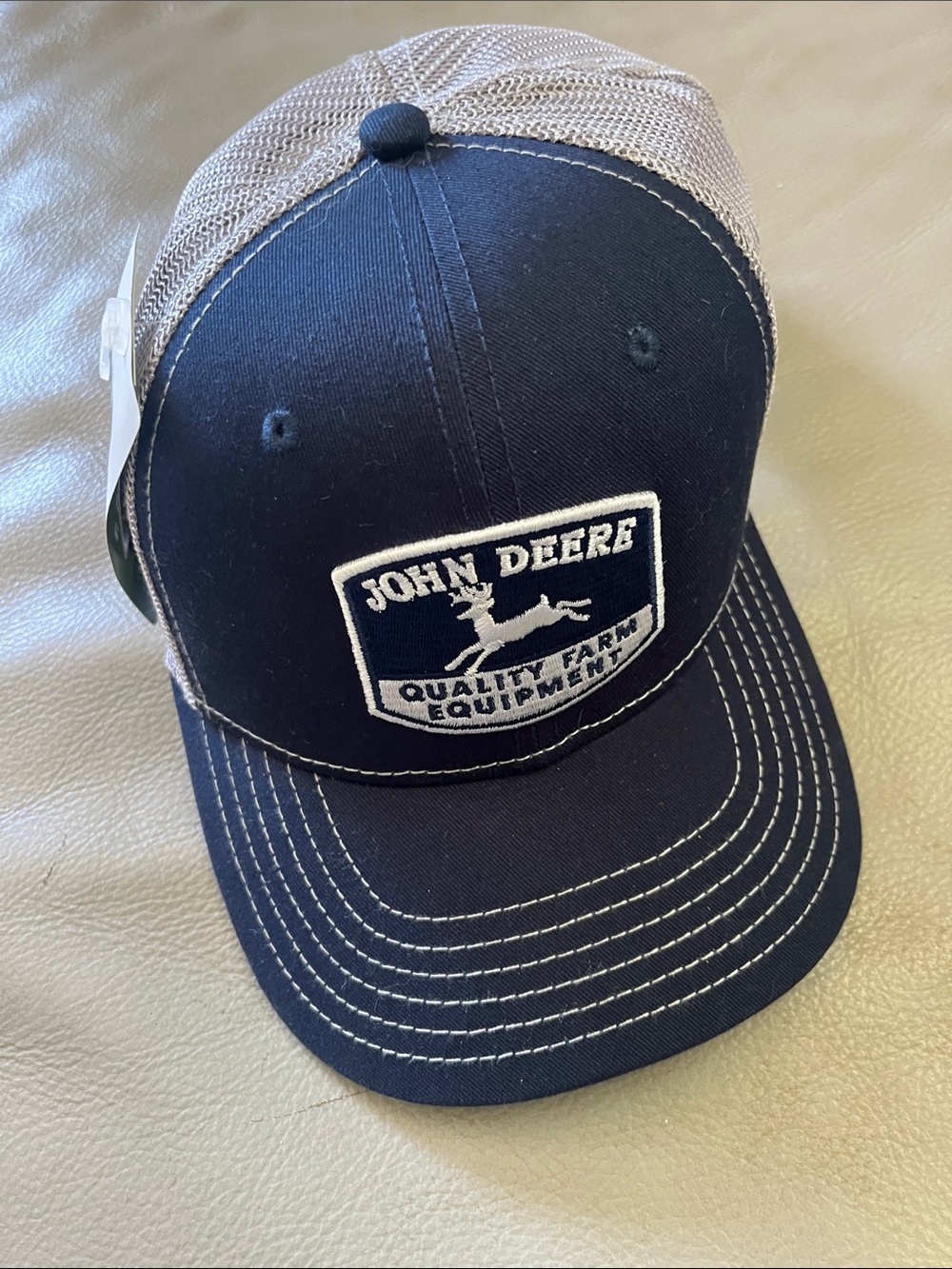 John Deere Navy & Gray Mesh Back Patch Hat